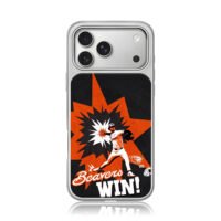 Beavers Win baseball pitcher art iPhone 17 Pro Max Electroplated Silver Case1