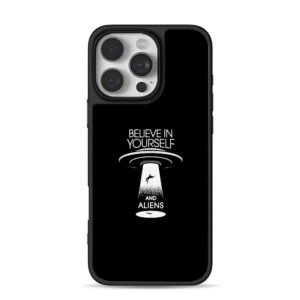 Believe in yourself aliens UFO iPhone 16 Pro Max Black Case
