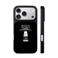 Believe in yourself aliens UFO iPhone 17 Pro Max Black Case