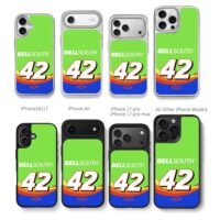 Bellsouth 42 NASCAR livery Chevy Chris Brown Phone Case Black Electroplated Silver For Iphone 11 To 17