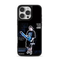 Benz Opi rap art with blue chainsaw iPhone 16 Pro Max Black Case