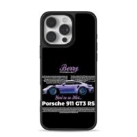 Berry Porsche 911 GT3 RS print iPhone 16 Pro Max Black Case