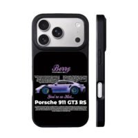 Berry Porsche 911 GT3 RS print iPhone 17 Pro Max Black Case