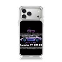Berry Porsche 911 GT3 RS print iPhone 17 Pro Max Electroplated Silver Case1