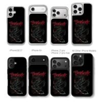 Berserk Guts Skull Knight art Chris Brown Phone Case Black Electroplated Silver For Iphone 11 To 17