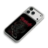 Berserk Guts Skull Knight art iPhone 17 Pro Max Electroplated Silver Case2