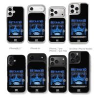 Betrayed anime blue grimace Chris Brown Phone Case Black Electroplated Silver For Iphone 11 To 17