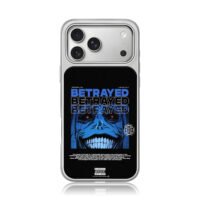 Betrayed anime blue grimace iPhone 17 Pro Max Electroplated Silver Case1