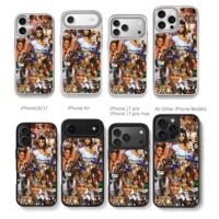 Beyonce career photo collage Chris Brown Phone Case Black Electroplated Silver For Iphone 11 To 17