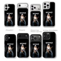 Beyonce cowboy with white hair Chris Brown Phone Case Black Electroplated Silver For Iphone 11 To 17