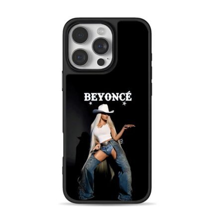 Beyonce cowboy with white hair iPhone 16 Pro Max Black Case