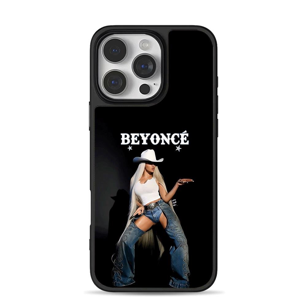 Beyonce cowboy with white hair iPhone 16 Pro Max Black Case Beyonce cowboy with white hair iPhone 16 Pro Max Black Case