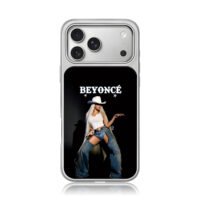 Beyonce cowboy with white hair iPhone 17 Pro Max Electroplated Silver Case1