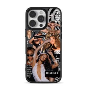 Beyonce glam collage with text Phone Case for iPhone 11-17 & Samsung Galaxy S24-S26