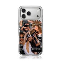 Beyonce glam collage with text iPhone 17 Pro Max Electroplated Silver Case1