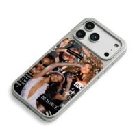 Beyonce glam collage with text iPhone 17 Pro Max Electroplated Silver Case2