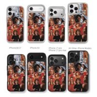 Beyonce vintage photo collage Chris Brown Phone Case Black Electroplated Silver For Iphone 11 To 17