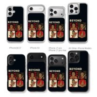 Beyond four cartoon members Chris Brown Phone Case Black Electroplated Silver For Iphone 11 To 17