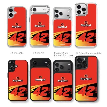 BigRed 42 racing flame livery Chris Brown Phone Case Black Electroplated Silver For Iphone 11 To 17