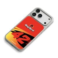 BigRed 42 racing flame livery iPhone 17 Pro Max Electroplated Silver Case2