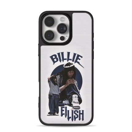 Billie Eilish art with name iPhone 16 Pro Max Black Case