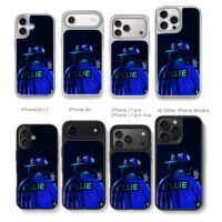 Billie Eilish back skeleton mic Chris Brown Phone Case Black Electroplated Silver For Iphone 11 To 17