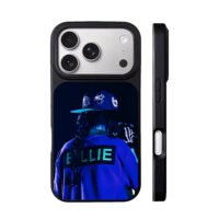 Billie Eilish back skeleton mic iPhone 17 Pro Max Black Case