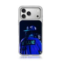 Billie Eilish back skeleton mic iPhone 17 Pro Max Electroplated Silver Case1