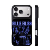 Billie Eilish BAPE blue poster iPhone 17 Pro Max Black Case