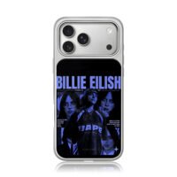 Billie Eilish BAPE blue poster iPhone 17 Pro Max Electroplated Silver Case1