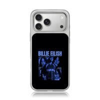 Billie Eilish BAPE blue print iPhone 17 Pro Max Electroplated Silver Case1