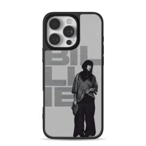 Billie Eilish black white portrait iPhone 16 Pro Max Black Case
