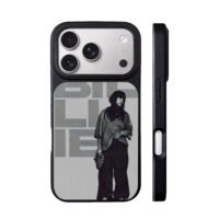 Billie Eilish black white portrait iPhone 17 Pro Max Black Case