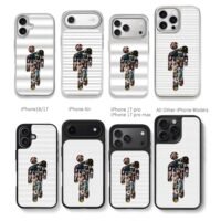 Billie Eilish blohsh collage Chris Brown Phone Case Black Electroplated Silver For Iphone 11 To 17