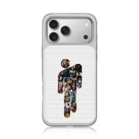 Billie Eilish blohsh collage iPhone 17 Pro Max Electroplated Silver Case1