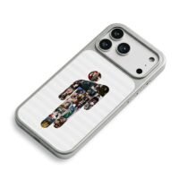 Billie Eilish blohsh collage iPhone 17 Pro Max Electroplated Silver Case2