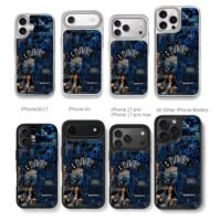 Billie Eilish blue collage Chris Brown Phone Case Black Electroplated Silver For Iphone 11 To 17