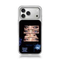 Billie Eilish blue eye collage iPhone 17 Pro Max Electroplated Silver Case1
