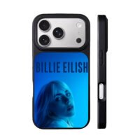 Billie Eilish blue portrait iPhone 17 Pro Max Black Case