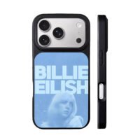 Billie Eilish blue portrait iPhone 17 Pro Max Black Case
