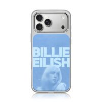 Billie Eilish blue portrait iPhone 17 Pro Max Electroplated Silver Case1