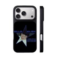 Billie Eilish blue star design iPhone 17 Pro Max Black Case