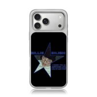 Billie Eilish blue star design iPhone 17 Pro Max Electroplated Silver Case1