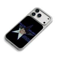 Billie Eilish blue star design iPhone 17 Pro Max Electroplated Silver Case2