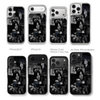 Billie Eilish bw collage Chris Brown Phone Case Black Electroplated Silver For Iphone 11 To 17
