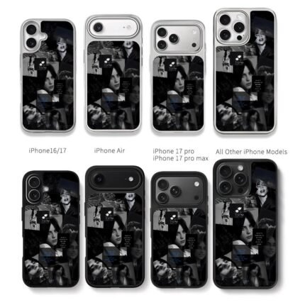 Billie Eilish bw collage Chris Brown Phone Case Black Electroplated Silver For Iphone 11 To 17