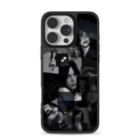 Billie Eilish bw collage iPhone 16 Pro Max Black Case