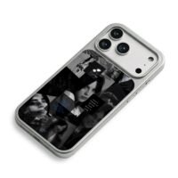 Billie Eilish bw collage iPhone 17 Pro Max Electroplated Silver Case2