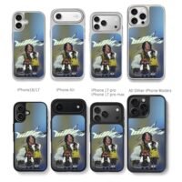 Billie Eilish fan art collage Chris Brown Phone Case Black Electroplated Silver For Iphone 11 To 17
