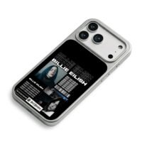 Billie Eilish fan art collage iPhone 17 Pro Max Electroplated Silver Case2